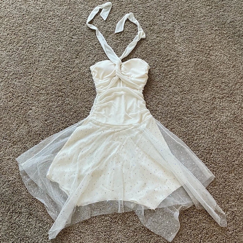 Cute ivory and sequin dress!